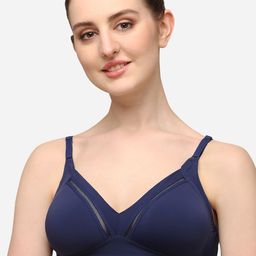 Lenissa Navy Blue T-shirt Bra-Half Coverage Lightly Padded L-102-picture-47