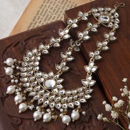 TEEJH Stones Studded Jhumar Passa-19