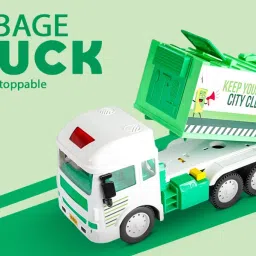 Garbage Truck | Friction Powered Big Size Plastic Toy Vehicle for Kids-10