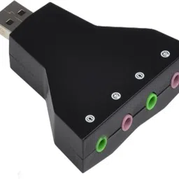 LipiWorld Sound Card (Virtual 7.1 Dual Sound Card) -USB to 3D External Sound Card Audio Adapter Virtual 7.1 Channel Sound Mic Speaker Double adaprter USB Adapter image 3