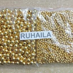 4+8 MM GOLDEN PLASTIC BEADS FOR ART CRAFT -TOTAL -1800 PCS-image-37