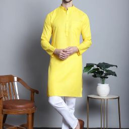 Men Pure Cotton Kurta Pyjama Set-image-57