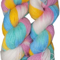 ganga Glowing Star knitting yarn (Multi Yellow White) (200gms)-picture-41