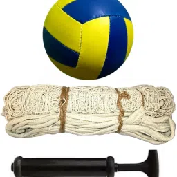 classic plain volleyball with net and air pump mr13 Volleyball - Size: 4-11