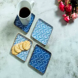 august collectives Blue Iron ikat (Set of 4) Coasters-picture-44