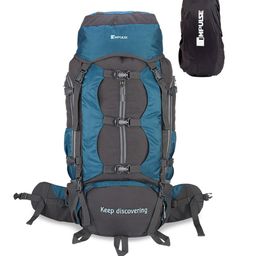 Impulse Blue & Black Colourblocked 60 Litres Waterproof Rucksack-47