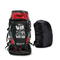 TRUNKIT Black & Red Printed 55 L Trekking Rucksack With Shoe Compartment-48