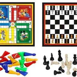 2 in 1 Premium Ludo Chess Board Game With Coins 30 cm Chess Board-73