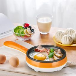 Multifunction 2 in 1 Single Layer Electric Egg Boiler Steamer Non-Stick Omelets Device Frying Pan Boiled Eggs Fry Steaming Boiling Heating Automatic Off Egg Cooker-20