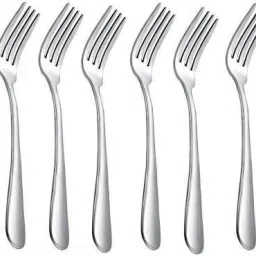 Stainless Steel Dessert Fork. (Pack of 6) Stainless Steel Dessert Fork Set-15