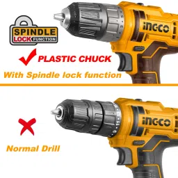 ingco 20V Drill Machine with Hammer Function, 2-Speed, 45NM Lithium-Ion Cordless Drill Cordless Drill image 2