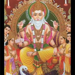 vishwakarma ji photo frame, vishwakarma ji photo Digital Reprint 14 inch x 10 inch Painting-22