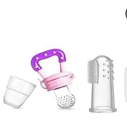 Baby Spoon Feeding Finger Brush & Fruit Feeder BPA free (Pack of 3)- 24-image-28
