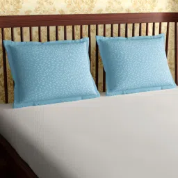 Blue Abstract 300TC Cotton 27 x 18 Inches Pillow Covers (Set of 2) by Petal Home-picture-44