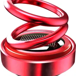 Solar Powered Rotatin Red colour Perfume Car Air Freshener Aroma Oil-image-94