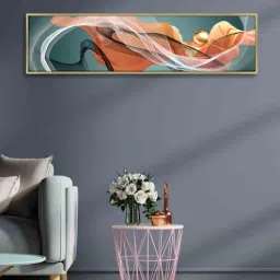art street Orange Abstract Ribbon Design Canvas Art Print-picture-29