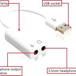 SDMINITEK USB Sound Adapter 7.1 Channel with 3.5mm Headphone & Microphone Compatible with Windows, Mac, macOS, Linux, PS4, PS5 Plug & Play Aluminum Sound Card image 3
