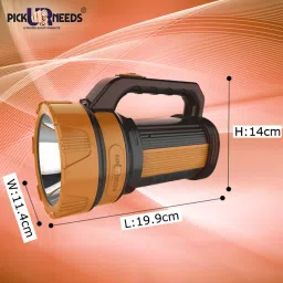 pick ur needs Dual Mode Chargeable Long Range Search Torch Light With 2 Tube Emergency Torch image 2