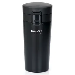 Sumeet Black Stainless Steel Vacuum Hot & Cold Matte Mug-53