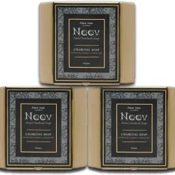 Herbal Handmade Charcoal Soap (100gms) - Set of 3-0