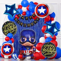 Captain America birthday decoration avengers theme combo kit for boys & girls-image-56