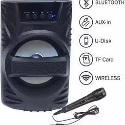 RECTITUDE Movable WS 04 Speaker with Mic USB Support, SD Card Slot, AUX Input, Wireless 5 W Bluetooth Speaker image 4