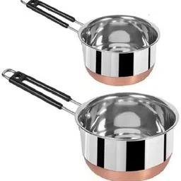 narv Stainless Steel Copper Bottom Saucepan, Tea Coffee Pan, Milk Pan with Handle K0 Bowl Serving Set-picture-9