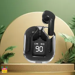 Ultrapods Max Blutooth Earbuds With Transparent Design Case & Led DisplayR106 Bluetooth Headset-image-64
