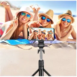 Wanzhow New Bluetooth Extendable Selfie Stick with Wireless Remote 3 Axis Gimbal for Mobile image 4