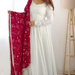Embroidered Georgette Stitched Anarkali Gown-image-39