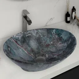 Washbasin for Hand wash Table Top Ceramic Basin for Bathroom/Washbasin for Bathroom - (BOAT-NS-553) Counter Top-image-13
