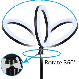 Alchiko New Big Tripod With Premium Dichromatic LED Ring Light With Adjustable Brightness And Colour Temperature And Fully Portable Compatible with All Smartphones & Dslr/slr Cameras, for Live Streaming, Make up, Video Call, Video Conference, Online Classes 2500 lx Camera LED Light image 2