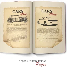 paperkraft Vintage Series - Color Kraft with Automative theme A5 Diary Unruled 176 Pages image 5