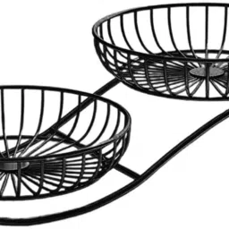 Multipurpose Storage Organizer Stand for Home and Kitchen, Wire Basket, Iron Fruit & Vegetable Basket-image-65