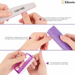 gleevia Nail Cuticle Remover Kit with Nail File & Buffer, Buffer Block, Cuticle Nipper, Peelar & Pusher for Nail Care Combo image 4
