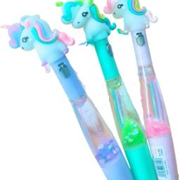 Unicorn Water Glitter led Pen,Cute Led Pen for Girls, School Stationary Items Gel Pen-11