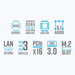ZEBRONICS ZEB-Z310M2 - LGA 1151 SOCKET DDR4 UPTO 32GB LGA1151Socket Micro-ATX Intel H110 Chipset DDR4 Motherboard for Desktop image 2