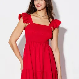Women Maxi Red Full Length Dress-image-78