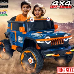 Big Jumbo Size 4x4 Off-Road Electric Car With Openable Doors Big Wheels Jeep Battery Operated Ride On-image-9