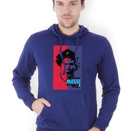 Campus Sutra Men Royal Blue Printed Hooded Sweatshirt-image-60