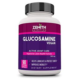 Zenith Nutrition Vegan Glucosamine for Joints movement and cartilage - 500mg 90Caps image 1