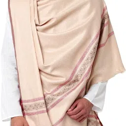 Golden Stichies Wool Striped Men Shawl-image-59