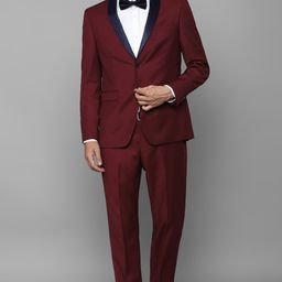 allen solly Men Two Piece Suit Solid Suit-picture-41