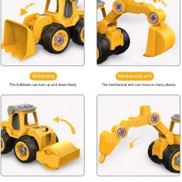 bhvmey Construction Engineering Vehicle Toys – Durable Push and Go Set image 4