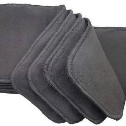 Pack of 5 Wetfree Reusable Washable Cotton Diaper Nappy Inserts for Baby Cloth Diapers, 4 Layer Bamboo Charcoal Inserts Liners Natures Cloth Diaper Liner - M (05 Pieces-5