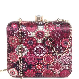 DressBerry Printed Box Clutch-17