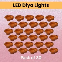 Water Sensor Diya LED Water Diyas for Diwali Home & Office Décor Pack of 30 C147 Plastic (Pack of 30) Table Diya Set-image-71