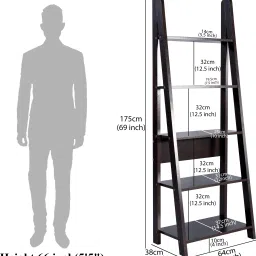 deckup Reno Engineered Wood Open Book Shelf image 3
