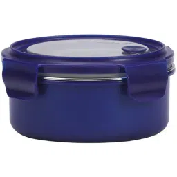 Varmora UniQ | Stainless Steel Lunch Box with outer Plasic| Double Walled PUF Insulated | Airtight & Leak Proof | BPA Free- 620ml- Blue-picture-8