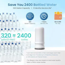 supvox Kitchen Sink Water Filter with Dual Spout Filter Element Faucet Function Diverter image 5